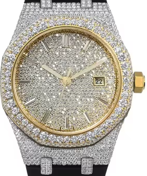 POLAR AUTOMATIC ICED OUT MOISSANITE WATCH 42MM