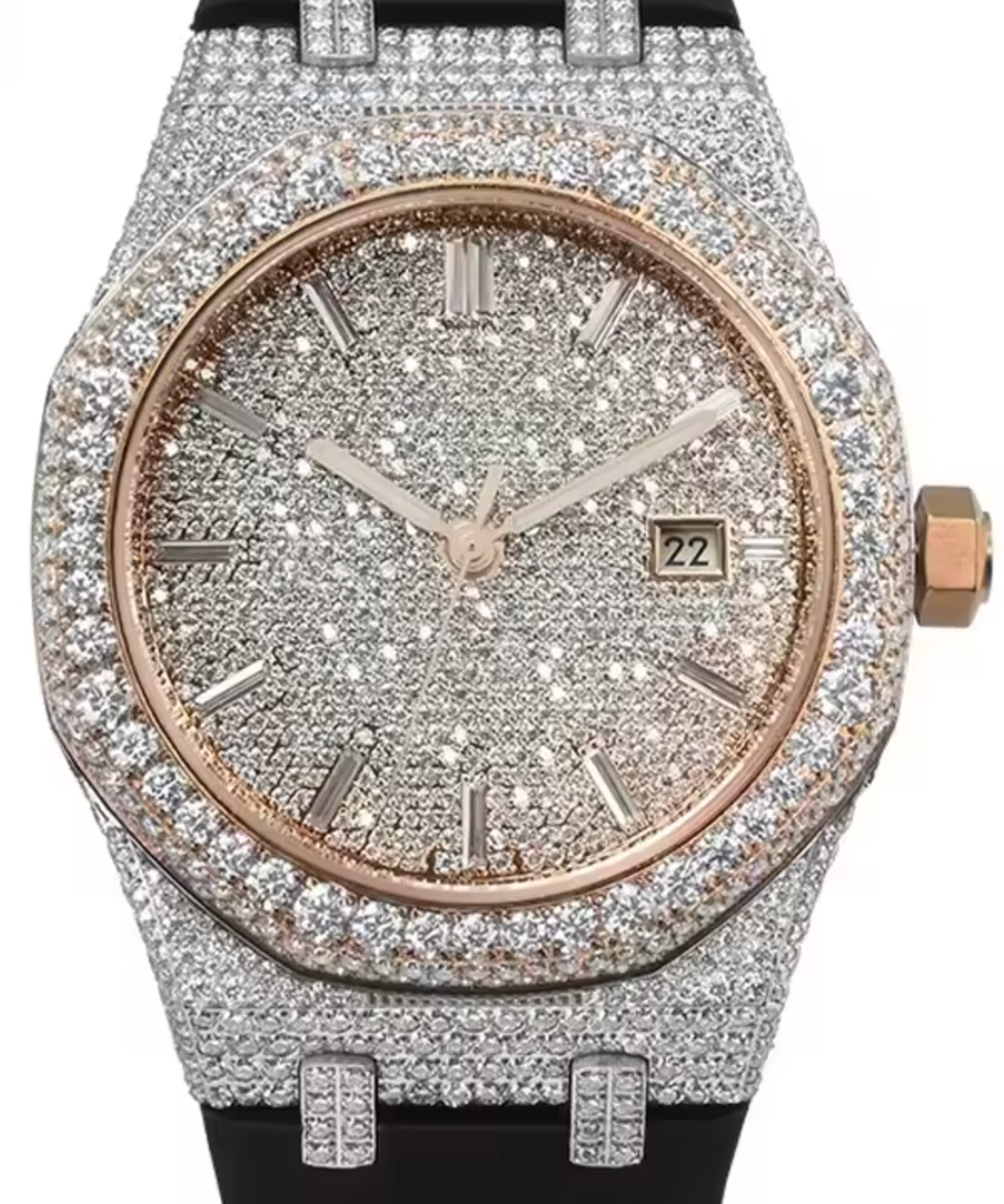 POLAR AUTOMATIC ICED OUT MOISSANITE WATCH 42MM